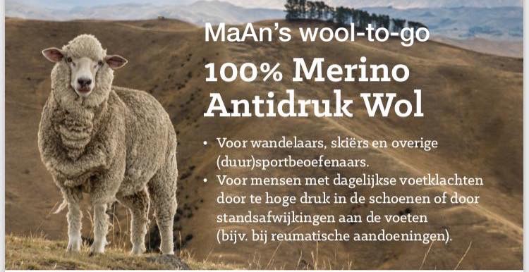 100% Merino Antidruk Wol